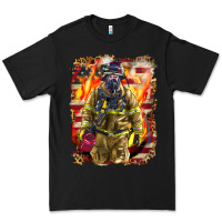 Black Firefighter Fire And American Premium Tee - LillyAllenDesigns
