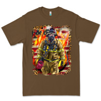 Cacao Firefighter Fire And American Premium Tee - LillyAllenDesigns
