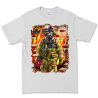 Dove Grey Firefighter Fire And American Premium Tee - LillyAllenDesigns
