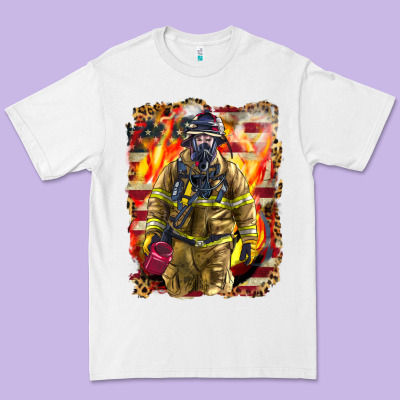Firefighter Fire And American Premium Tee Designed By Lillyallendesigns