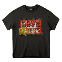 Asphalt ladybug  love bug backround Heavy Core Tee - BarkalooDesign