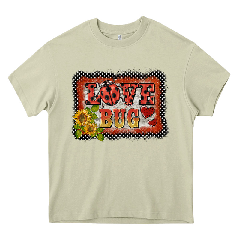 Ladybug  Love Bug Backround Heavy Core Tee by BarkalooDesign | Teevron