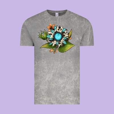 Gemstone Sunflower Vintage Tee Designed By Jahusdesignshop