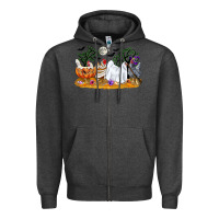 Charcoal Heather halloween chicken Zipper Hoodie - CowGirlArtShop