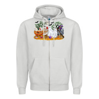 Dove Grey halloween chicken Zipper Hoodie - CowGirlArtShop