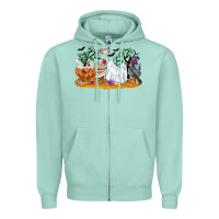 Seafoam halloween chicken Zipper Hoodie - CowGirlArtShop