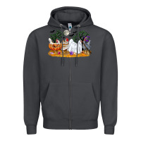 Smoke halloween chicken Zipper Hoodie - CowGirlArtShop