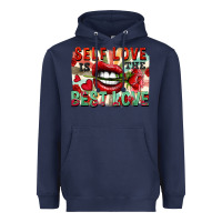 Navy Self love is the best love Heavyweight Hoodie - FaDigitalArtStudio