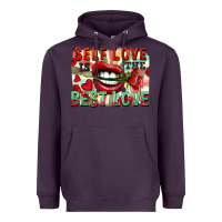 Plum Self love is the best love Heavyweight Hoodie - FaDigitalArtStudio