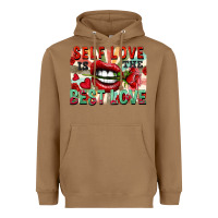 Toasted Coconut Self love is the best love Heavyweight Hoodie - FaDigitalArtStudio