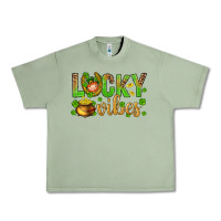 Oil Green St. Patricks day lucky vibes Urban Heavy Tee - BundleAndBundleShop