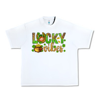 White St. Patricks day lucky vibes Urban Heavy Tee - BundleAndBundleShop