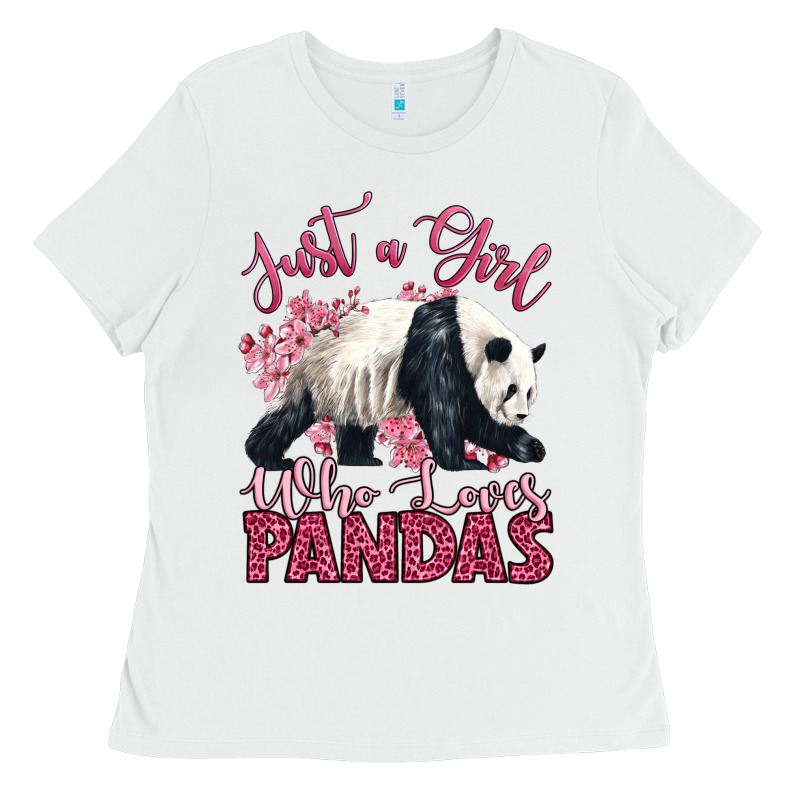 Just A Girl Who Loves Pandas Ladies Tee by LillyAllenDesigns | Teevron