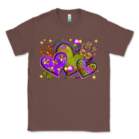 Chestnut Mardi Gras Hearts Classic Tee - BundleAndBundleShop