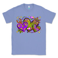 Colony Blue Mardi Gras Hearts Classic Tee - BundleAndBundleShop