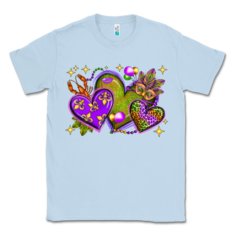 Mardi Gras Hearts Classic Tee by BundleAndBundleShop | Teevron