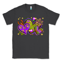 Smoke Mardi Gras Hearts Classic Tee - BundleAndBundleShop