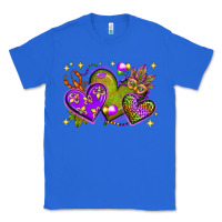 True Royal Mardi Gras Hearts Classic Tee - BundleAndBundleShop