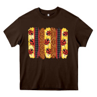 Chocolate Brown ladybug  brushstrokes Heavy Core Tee - BarkalooDesign