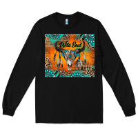 Black wild soul boho bull skull Long Sleeve Tee - RanaPortraitStore
