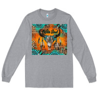 Heather Grey wild soul boho bull skull Long Sleeve Tee - RanaPortraitStore