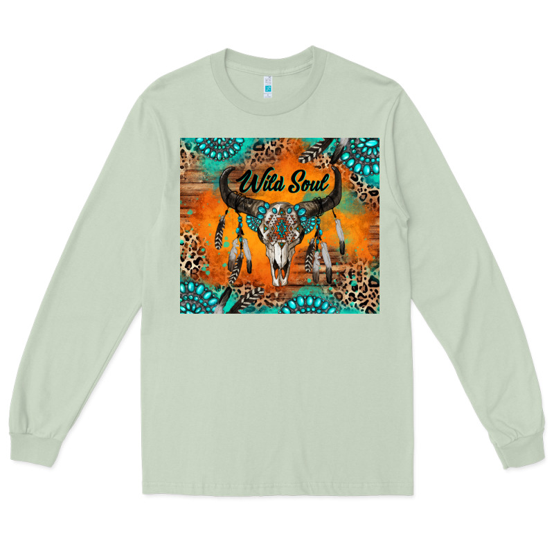 Wild Soul Boho Bull Skull Long Sleeve Tee by RanaPortraitStore | Teevron