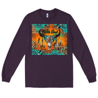 Plum wild soul boho bull skull Long Sleeve Tee - RanaPortraitStore