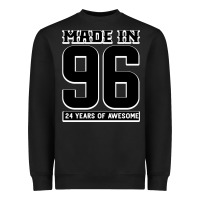 Black Made In 96 24 Years Of Awesome Heavyweight Sweatshirt - Bettercallsaul