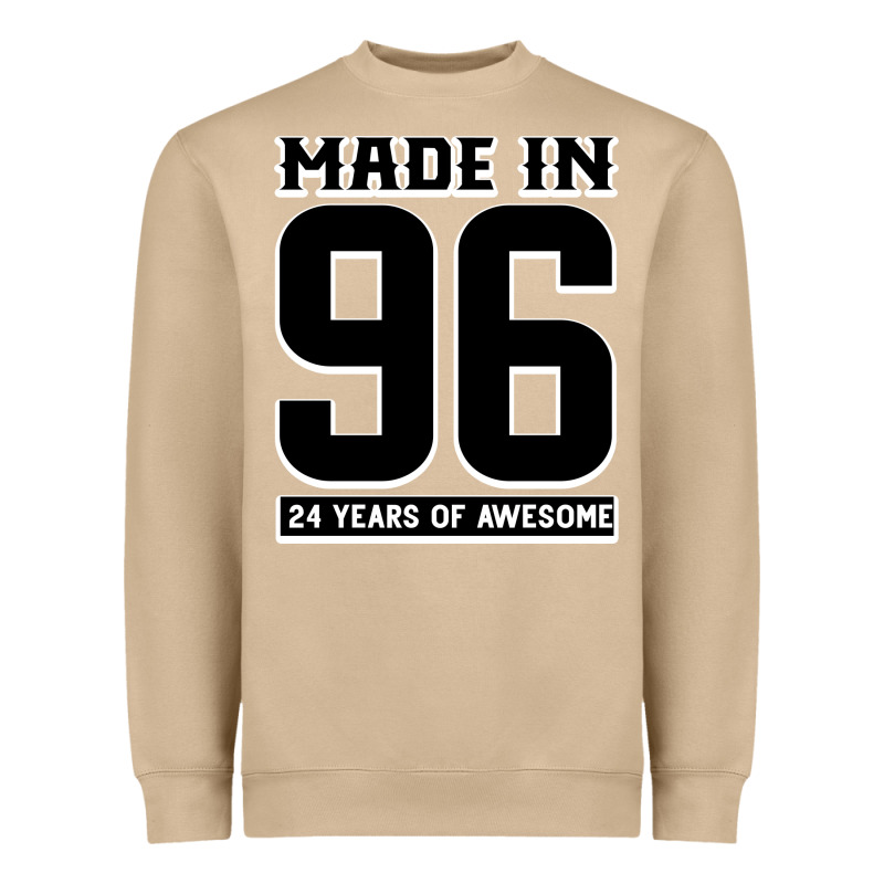 Made In 96 24 Years Of Awesome Heavyweight Sweatshirt by Bettercallsaul | Teevron