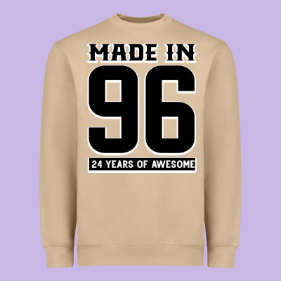 Made In 96 24 Years Of Awesome Heavyweight Sweatshirt Designed By Bettercallsaul