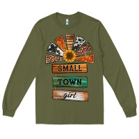 Army Green small town girl western windmill wooden boards Long Sleeve Tee - Jasminsmagicworld