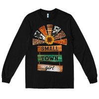 Black small town girl western windmill wooden boards Long Sleeve Tee - Jasminsmagicworld