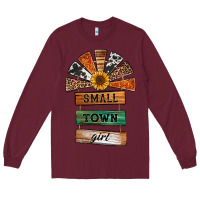 Burgundy small town girl western windmill wooden boards Long Sleeve Tee - Jasminsmagicworld