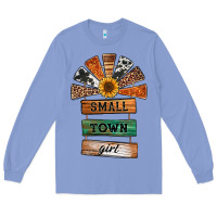Colony Blue small town girl western windmill wooden boards Long Sleeve Tee - Jasminsmagicworld