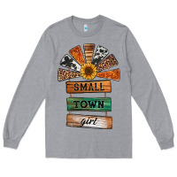 Heather Grey small town girl western windmill wooden boards Long Sleeve Tee - Jasminsmagicworld