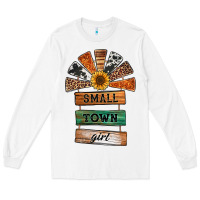 White small town girl western windmill wooden boards Long Sleeve Tee - Jasminsmagicworld