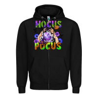 Black hocus pocus Zipper Hoodie - CowGirlArtShop