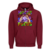 Burgundy hocus pocus Zipper Hoodie - CowGirlArtShop