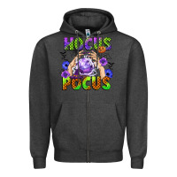 Charcoal Heather hocus pocus Zipper Hoodie - CowGirlArtShop