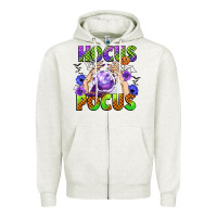 Oatmeal Heather hocus pocus Zipper Hoodie - CowGirlArtShop
