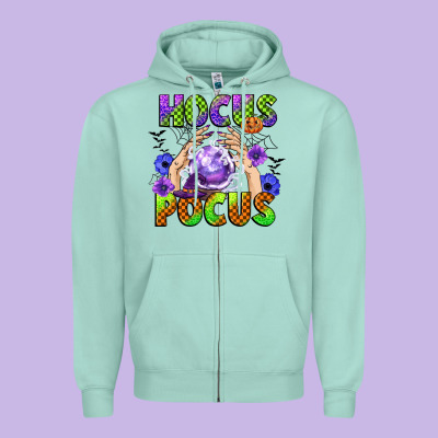 Hocus Pocus Zipper Hoodie Designed By Cowgirlartshop