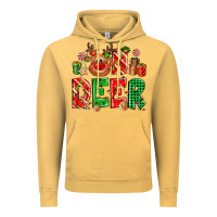 Vintage Mustard Oh deer Reindeer Vintage Hoodie - NancyCooperArtShop