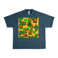 Midnight Navy St. Patricks gnomies seamless pattern Urban Heavy Tee - BundleAndBundleShop