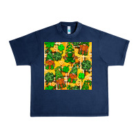Navy St. Patricks gnomies seamless pattern Urban Heavy Tee - BundleAndBundleShop