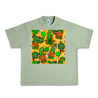 Oil Green St. Patricks gnomies seamless pattern Urban Heavy Tee - BundleAndBundleShop
