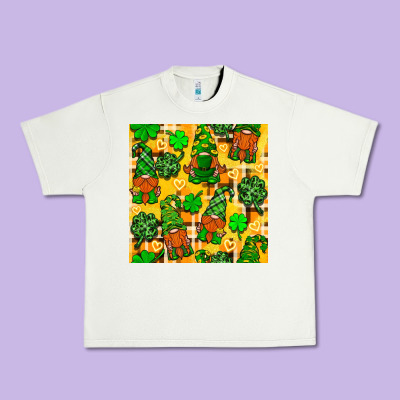 St. Patricks Gnomies Seamless Pattern Urban Heavy Tee Designed By Bundleandbundleshop