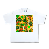White St. Patricks gnomies seamless pattern Urban Heavy Tee - BundleAndBundleShop