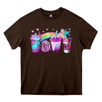 Chocolate Brown unicorn coffee Heavy Core Tee - Jasminsmagicworld