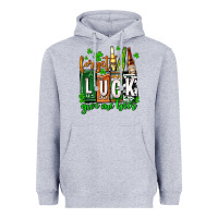 Heather Grey St. Patrick's Forget luck give me beer Heavyweight Hoodie - OliviaCreatesArt