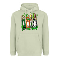 Matcha St. Patrick's Forget luck give me beer Heavyweight Hoodie - OliviaCreatesArt